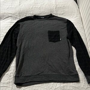 Vans Charcoal and Black Pocket thin sweatshirt
